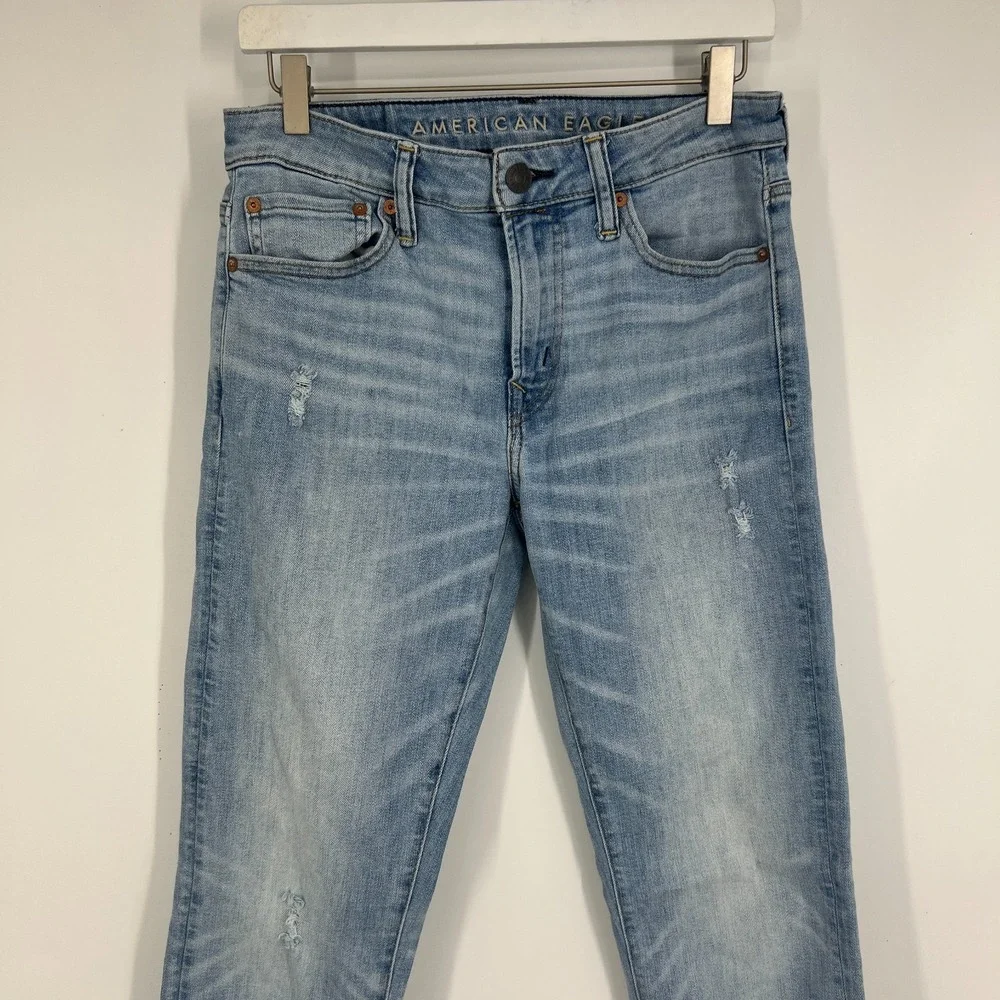 American Eagle Airflex + Temp Tech Athletic Skinny‎ Jeans Mens Size 29x32 Blue